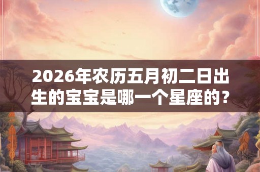 2026年农历五月初二日出生的宝宝是哪一个星座的？
