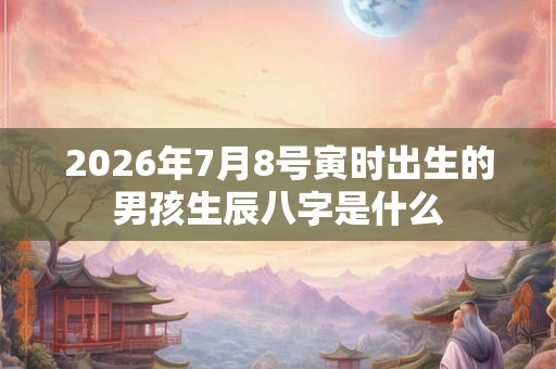 2026年7月8号寅时出生的男孩生辰八字是什么 2026年7月8号寅时出生的男孩生辰八字是什么