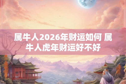 属牛人2026年财运如何 属牛人虎年财运好不好