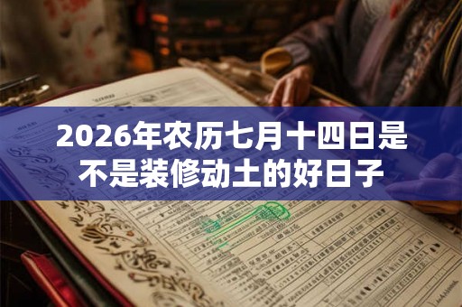 2026年农历七月十四日是不是装修动土的好日子 2026年农历七月十四日是不是装修动土的好日子