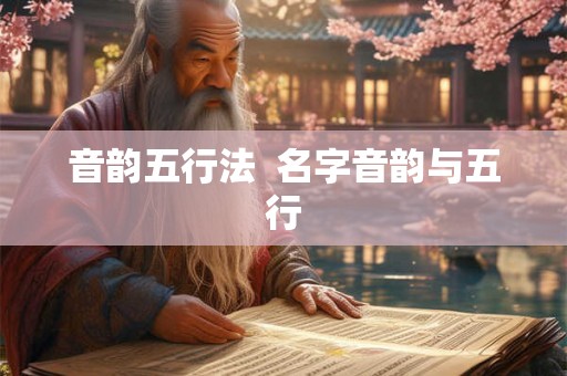音韵五行法  名字音韵与五行