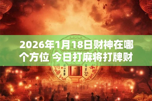 2026年1月18日财神在哪个方位 今日打麻将打牌财运方位