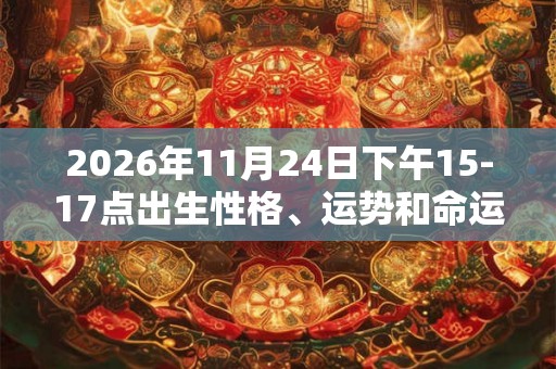 2026年11月24日下午15-17点出生性格、运势和命运