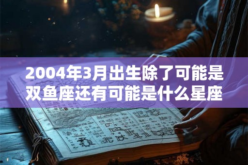 2004年3月出生除了可能是双鱼座还有可能是什么星座？