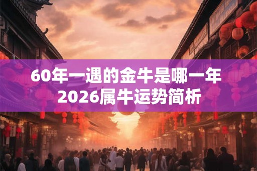 60年一遇的金牛是哪一年 2026属牛运势简析