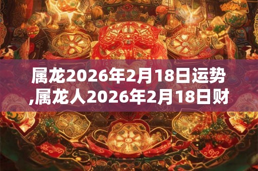 属龙2026年2月18日运势,属龙人2026年2月18日财运,生肖龙2026年2月18日运势 属龙2026年2月18日运势,属龙人2026年2月18日财运,生肖龙2026年2月18日运势