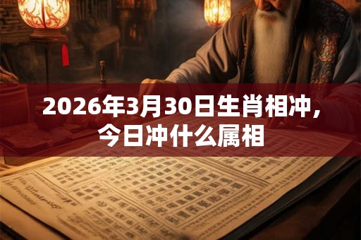 2026年3月30日生肖相冲,今日冲什么属相