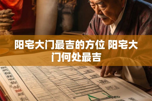 阳宅大门最吉的方位 阳宅大门何处最吉