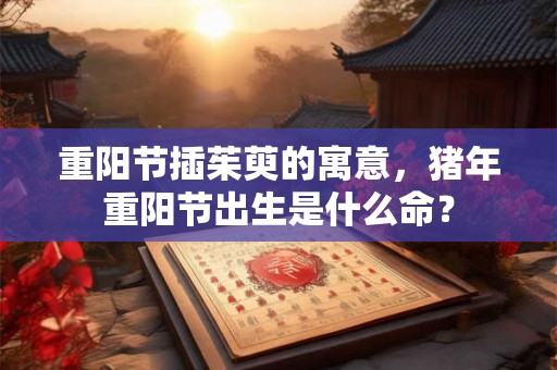 重阳节插茱萸的寓意，猪年重阳节出生是什么命？