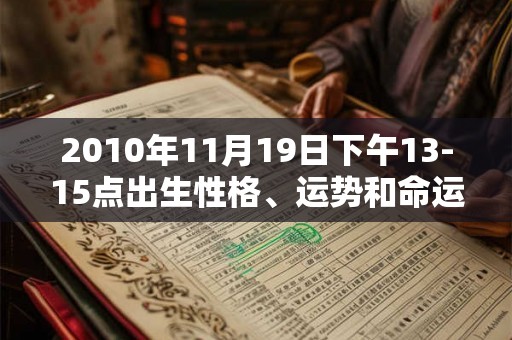 2010年11月19日下午13-15点出生性格、运势和命运 2010年11月19日下午13-15点出生性格、运势和命运