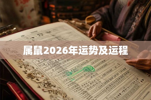 属鼠2026年运势及运程