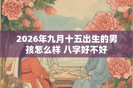 2026年九月十五出生的男孩怎么样 八字好不好 2026年九月十五出生的男孩怎么样 八字好不好
