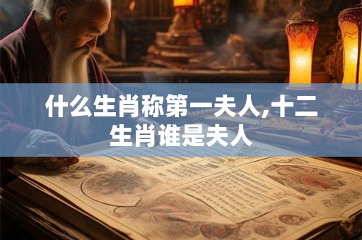 什么生肖称第一夫人,十二生肖谁是夫人 什么生肖称第一夫人,十二生肖谁是夫人