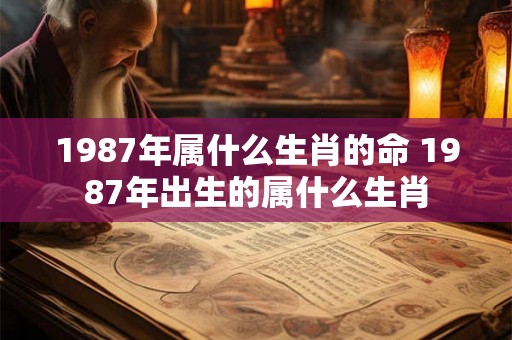 1987年属什么生肖的命 1987年出生的属什么生肖