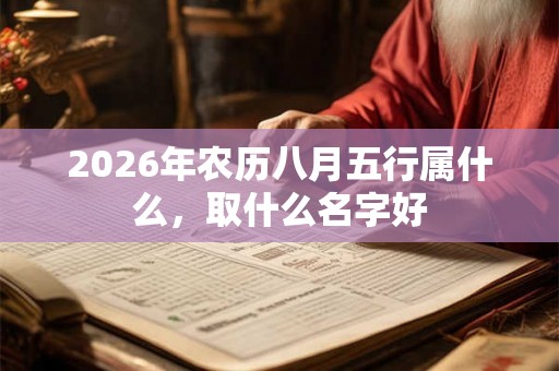 2026年农历八月五行属什么，取什么名字好