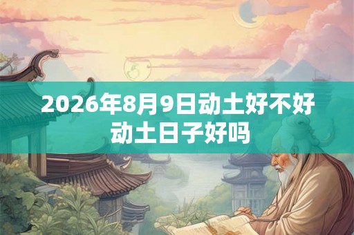2026年8月9日动土好不好 动土日子好吗