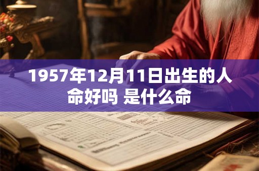 1957年12月11日出生的人命好吗 是什么命 1957年12月11日出生的人命好吗 是什么命