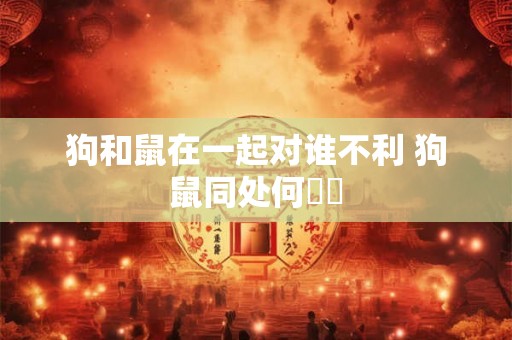 狗和鼠在一起对谁不利 狗鼠同处何為禍