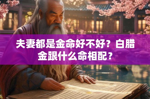夫妻都是金命好不好?白腊金跟什么命相配? 夫妻都是金命好不好?白腊金跟什么命相配?