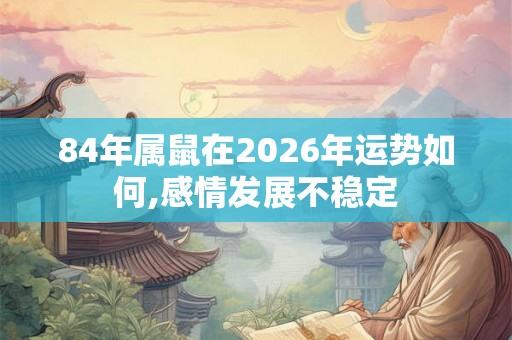 84年属鼠在2026年运势如何,感情发展不稳定