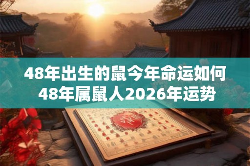 48年出生的鼠今年命运如何 48年属鼠人2026年运势