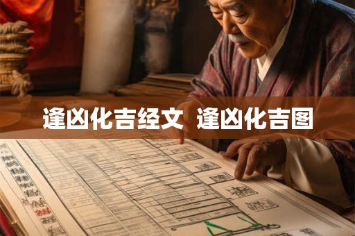 逢凶化吉经文  逢凶化吉图