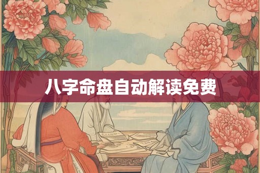 八字命盘自动解读免费