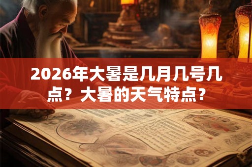 2026年大暑是几月几号几点？大暑的天气特点？