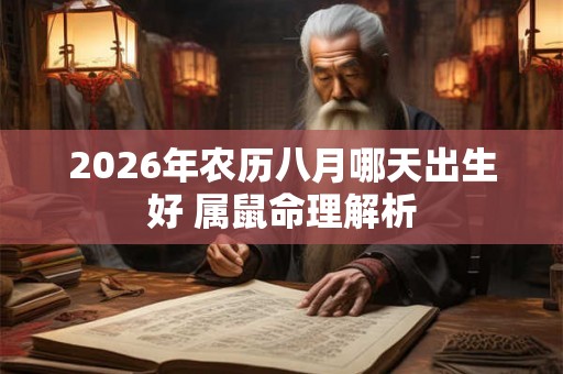2026年农历八月哪天出生好 属鼠命理解析