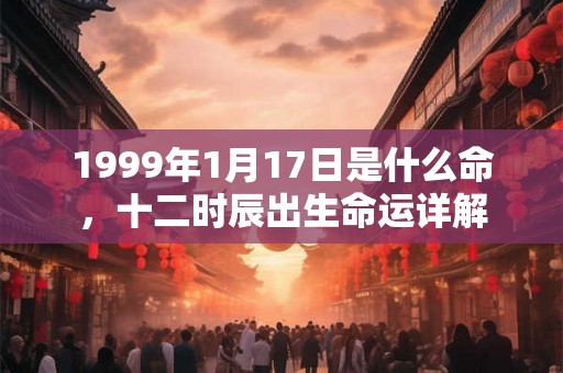 1999年1月17日是什么命，十二时辰出生命运详解