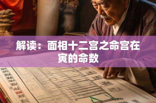解读：面相十二宫之命宫在寅的命数