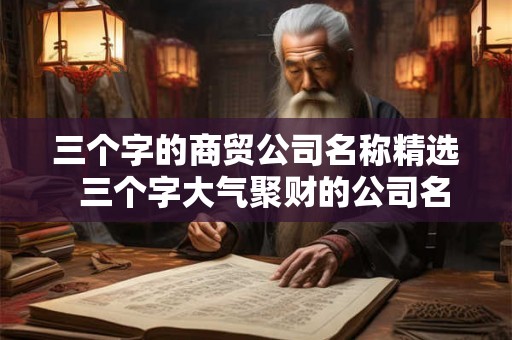 三个字的商贸公司名称精选  三个字大气聚财的公司名称