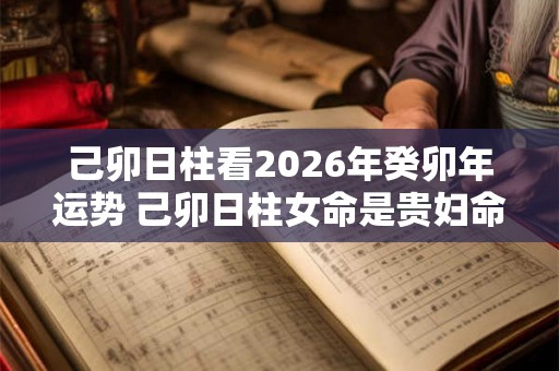 己卯日柱看2026年癸卯年运势 己卯日柱女命是贵妇命么