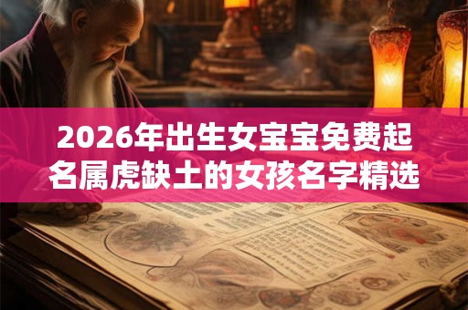 2026年出生女宝宝免费起名属虎缺土的女孩名字精选