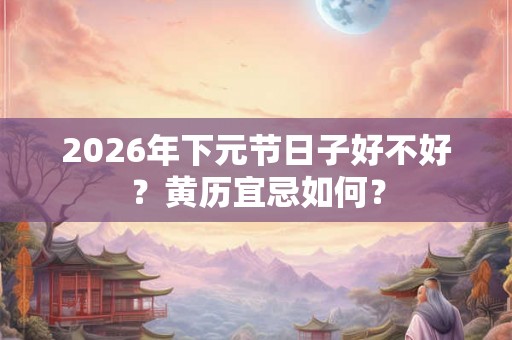 2026年下元节日子好不好?黄历宜忌如何? 2026年下元节日子好不好?黄历宜忌如何?