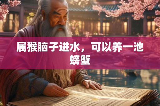 属猴脑子进水，可以养一池螃蟹