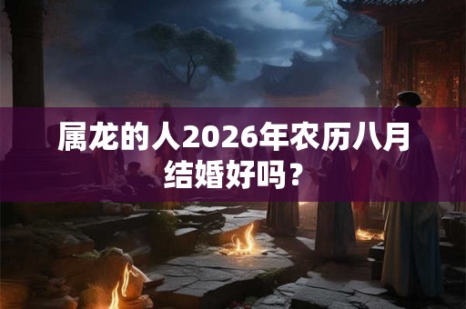 属龙的人2026年农历八月结婚好吗? 属龙的人2026年农历八月结婚好吗?