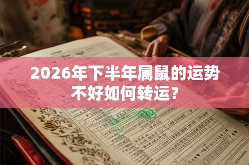 2026年下半年属鼠的运势不好如何转运？