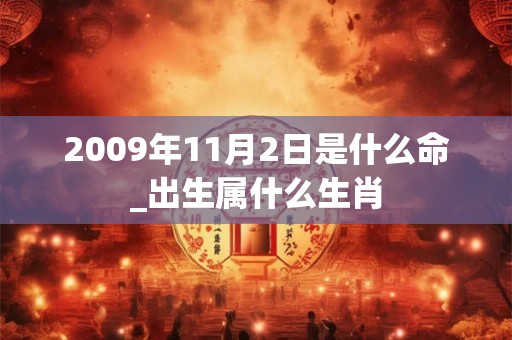 2009年11月2日是什么命_出生属什么生肖