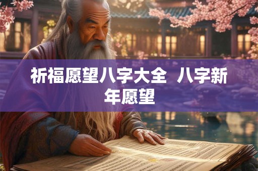 祈福愿望八字大全  八字新年愿望