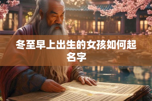 冬至早上出生的女孩如何起名字