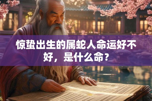 惊蛰出生的属蛇人命运好不好,是什么命? 惊蛰出生的属蛇人命运好不好,是什么命?