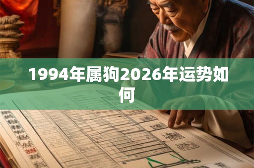 1994年属狗2026年运势如何