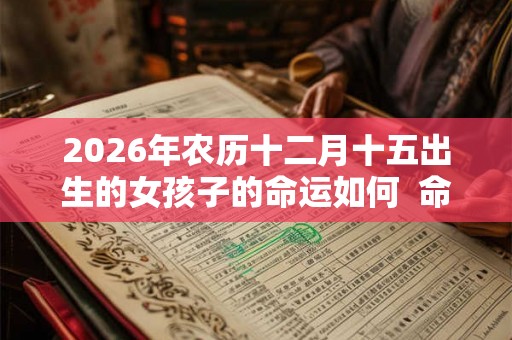 2026年农历十二月十五出生的女孩子的命运如何  命运详解