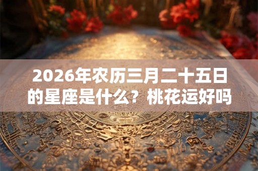 2026年农历三月二十五日的星座是什么？桃花运好吗？