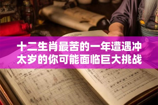 十二生肖最苦的一年遭遇冲太岁的你可能面临巨大挑战！