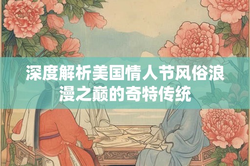 深度解析美国情人节风俗浪漫之巅的奇特传统