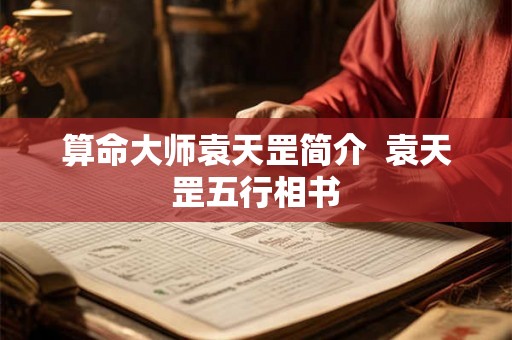算命大师袁天罡简介  袁天罡五行相书