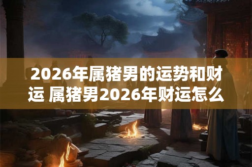 2026年属猪男的运势和财运 属猪男2026年财运怎么样
