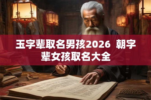 玉字辈取名男孩2026 朝字辈女孩取名大全 玉字辈取名男孩2026 朝字辈女孩取名大全
